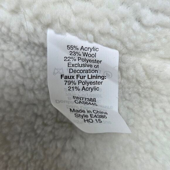 NWT J. Crew Vest Womens Size Large Wool Blend Navy Blue Sherpa Lined - Picture 8 of 12